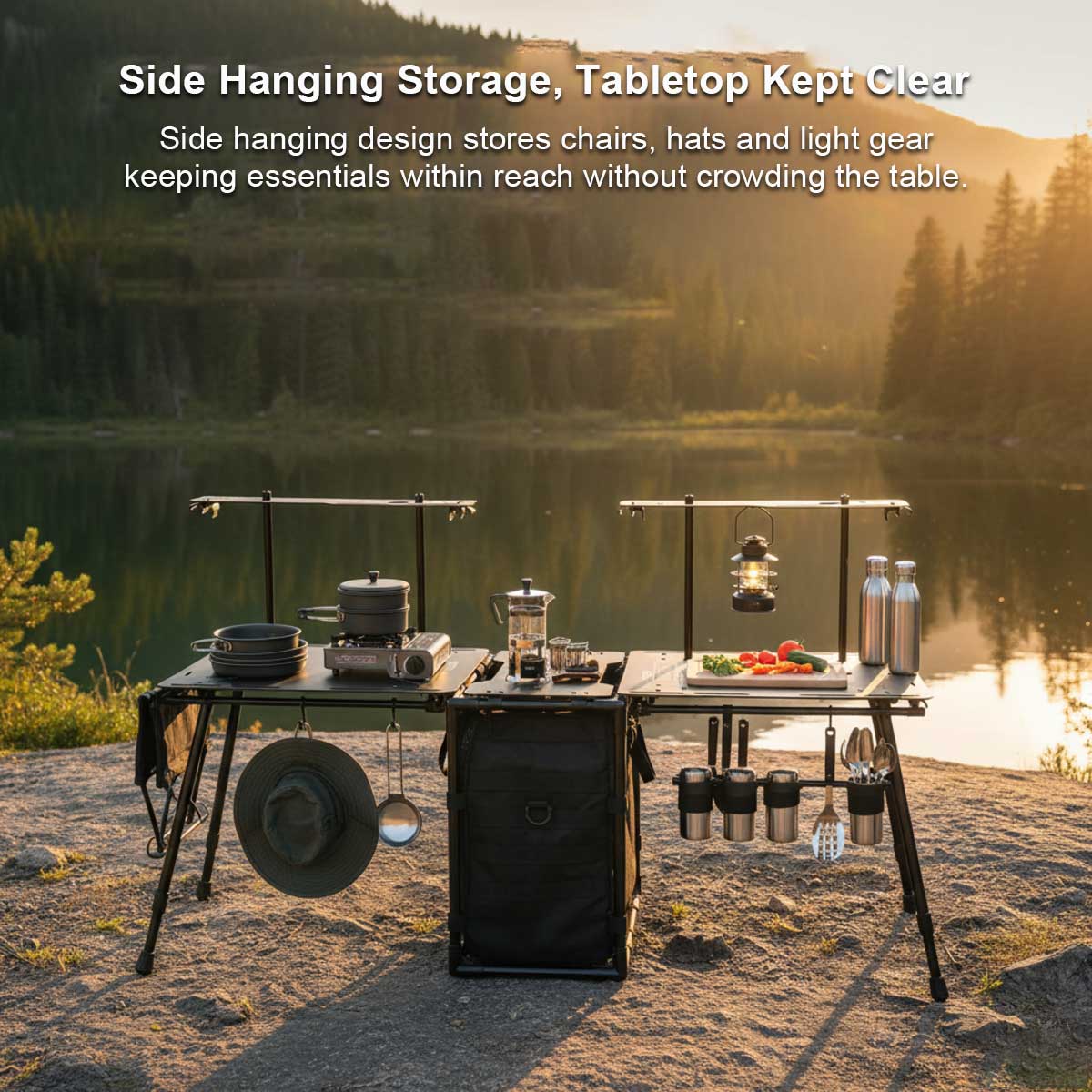 Camping Table – Folding Portable 30L Skeleton Tactical Bag 2-in-1
