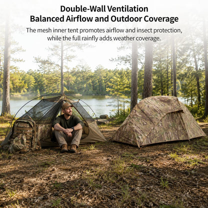 1 Person Backpacking Tent – 4 lb, 3000mm+ Waterproof Double-Wall | Traverseon