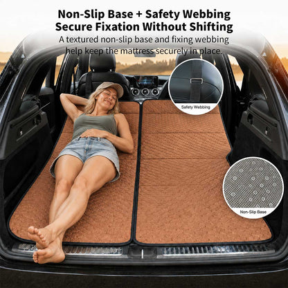 SUV Camping Mattress 74 × 50.8 in – Foldable Non-Inflatable Car Bed | Traverseon
