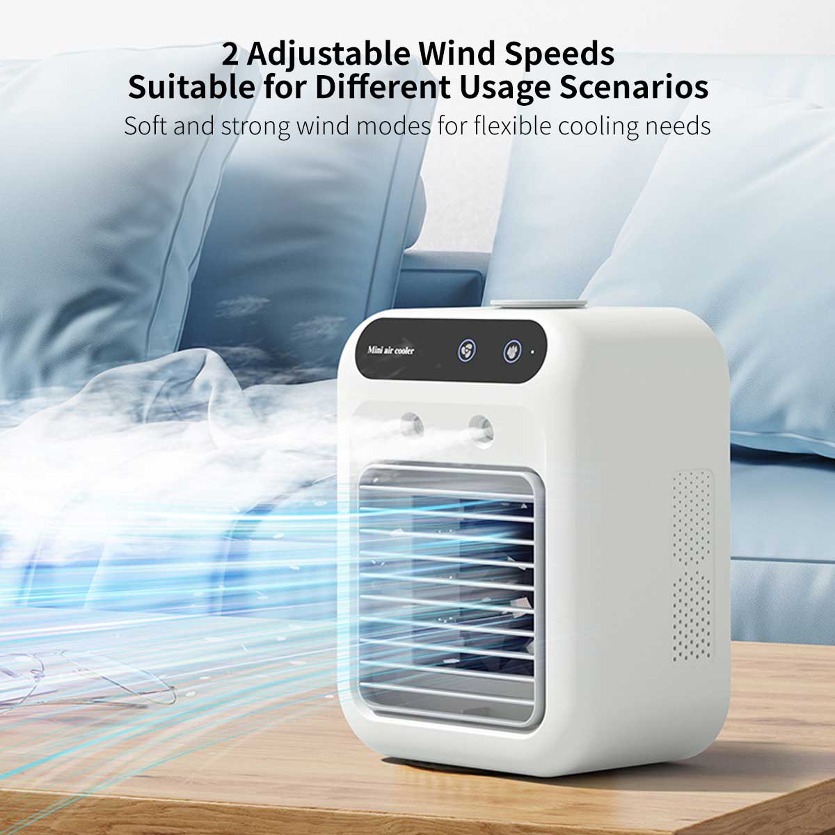 Desktop Evaporative Air Cooler – USB Mist Cooling Fan with Humidifier | Traverseon
