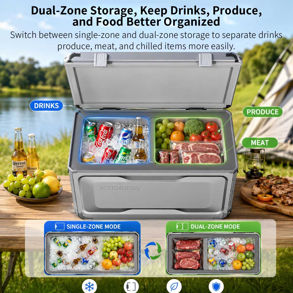 37 Qt All-Aluminum Portable Fridge – Dual-Zone Car Cooler | Traverseon