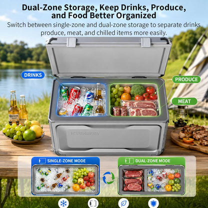 37 Qt All-Aluminum Portable Fridge – Dual-Zone Car Cooler | Traverseon
