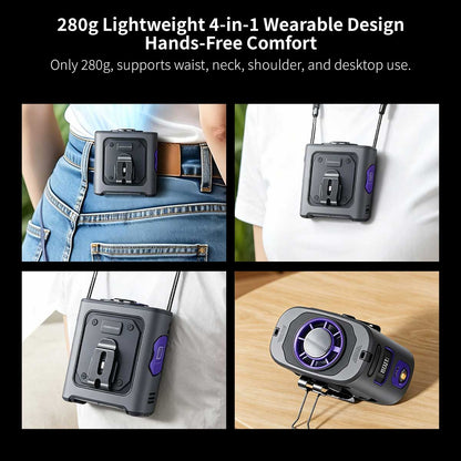 Semiconductor Cooling Waist Fan – 8000mAh Wearable Portable Fan | Traverseon