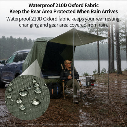 Car Camping Tent-2-3 Person Leak-Resistant SUV Tailgate Tent with Rear Awning | Traverseon
