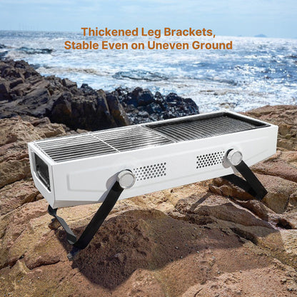 Portable Stainless Steel Grill – Foldable 3-7 People BBQ | Traverseon