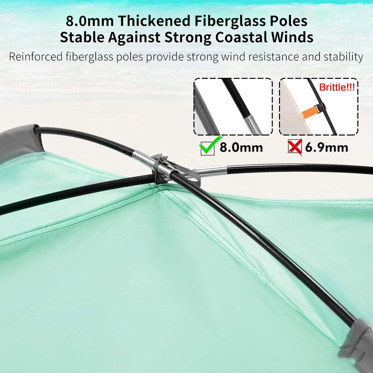 Beach Sun Shelter Tent – UPF50+ UV Protection Windproof Lightweight Canopy | Traverseon