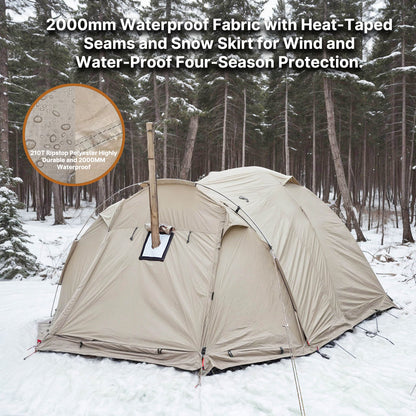 All-Season Family Hot Camping Tent with Stove Jack