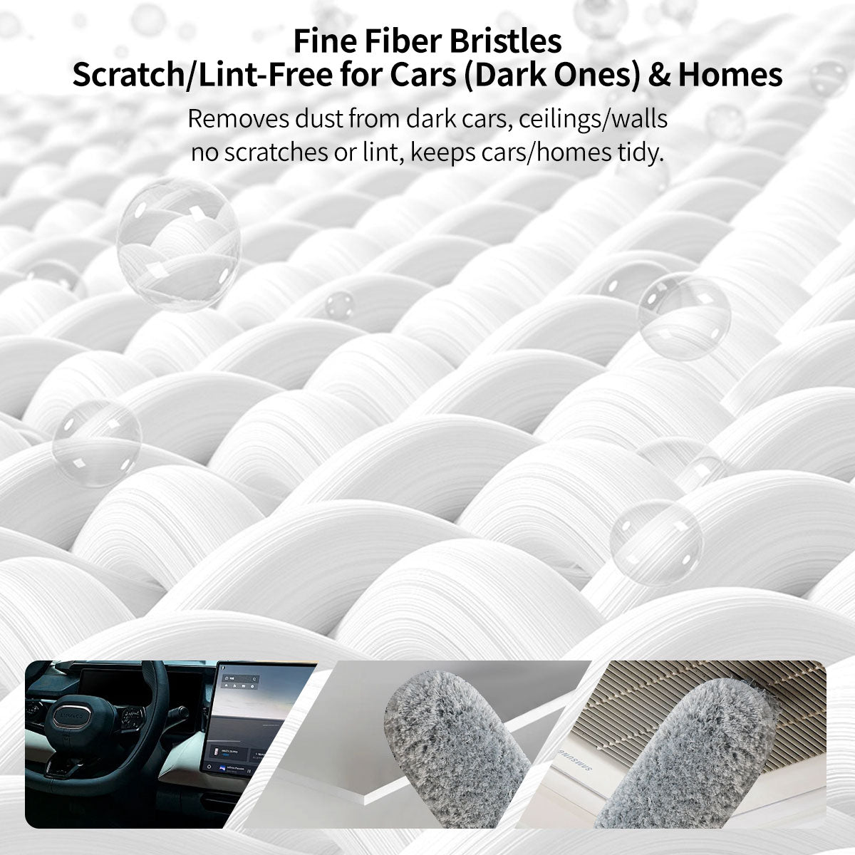 Car Duster – 360° Scratch-Free, Extendable Pole for Easy Car Cleaning | Traverseon