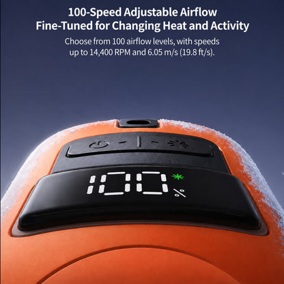 Portable Waist Fan – 8000mAh TEC Cooling, 100-Speed, Solar-Assisted | Traverseon
