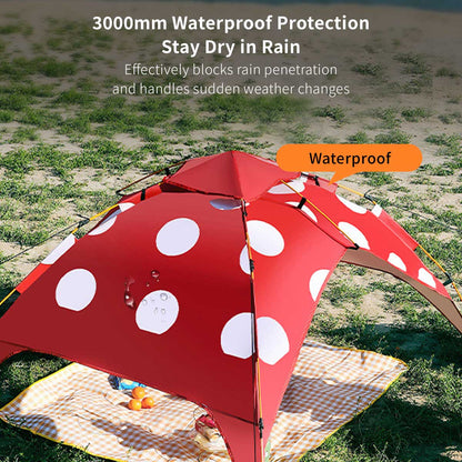 Spring Automatic Camping Tent – 3–4 Person Waterproof UV Sun Shelter | Traverseon