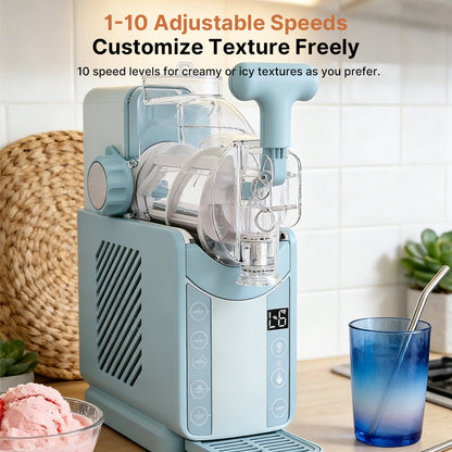 Traverseon 1.8L Portable Slushie & Ice Cream Maker | 110V Blue | Summer Party Essential