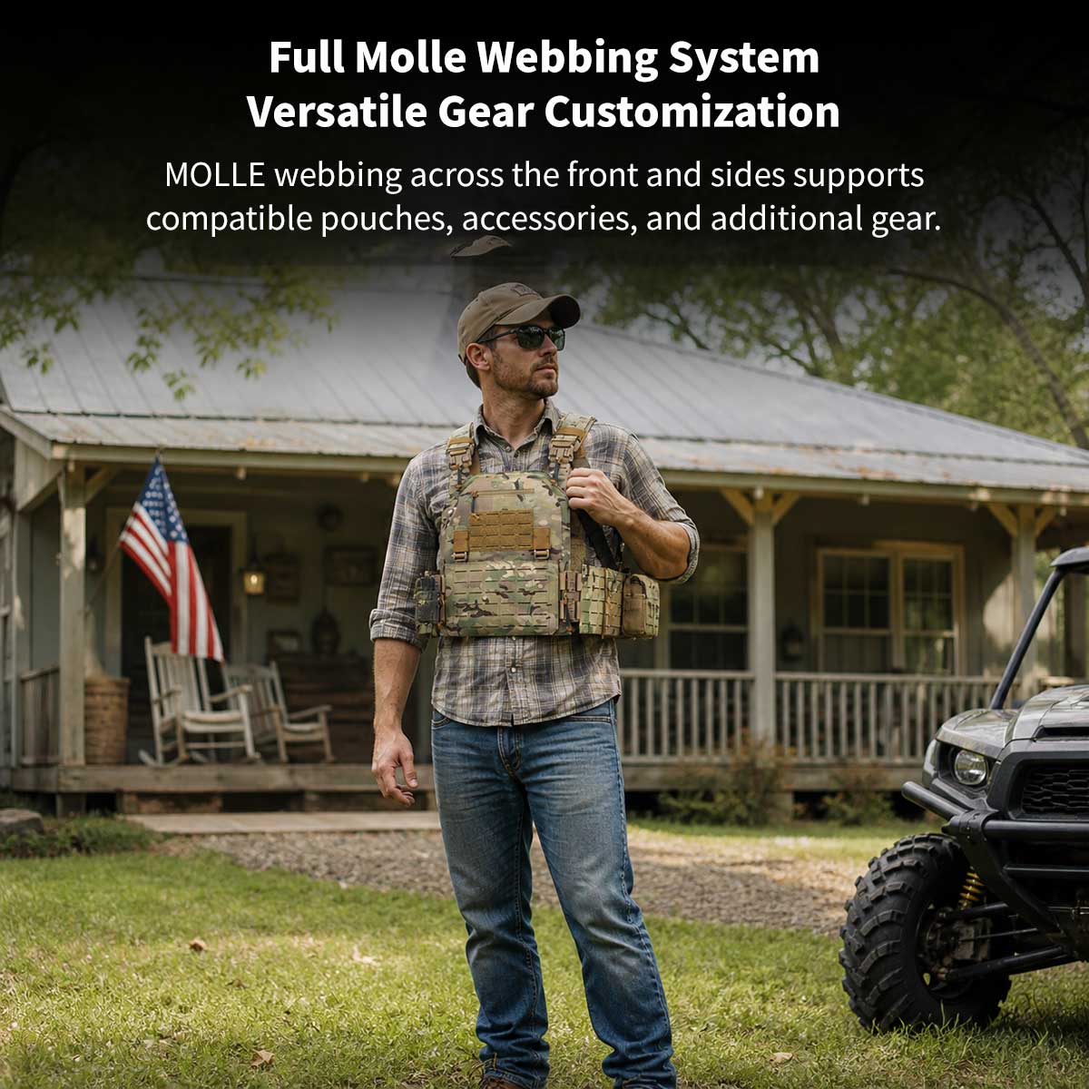 Quick-Release Tactical Vest – 900D Oxford Molle Plate Carrier, 26x33cm | Traverseon