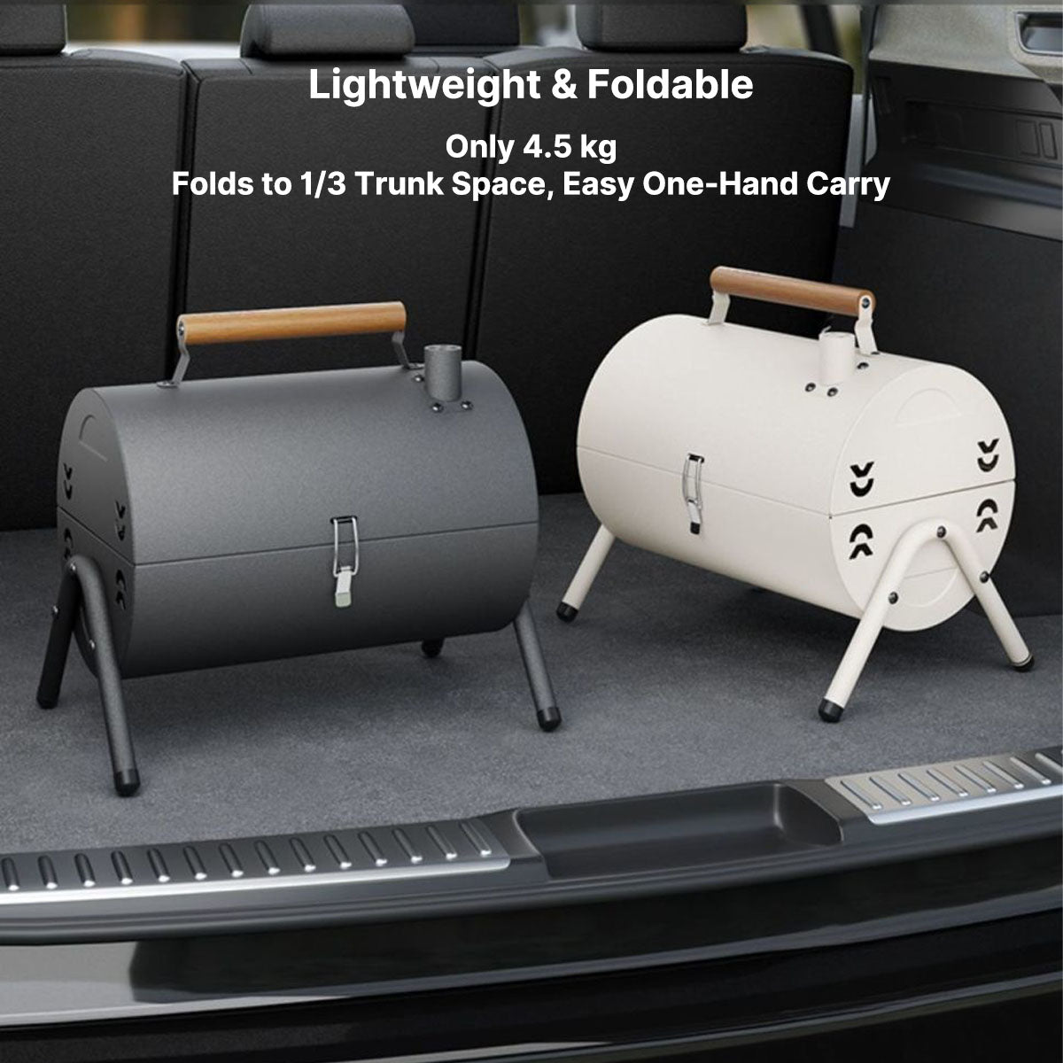 Portable Folding Charcoal Grill – 3-5 People Dual-Zone Roasting for Camping & Picnics