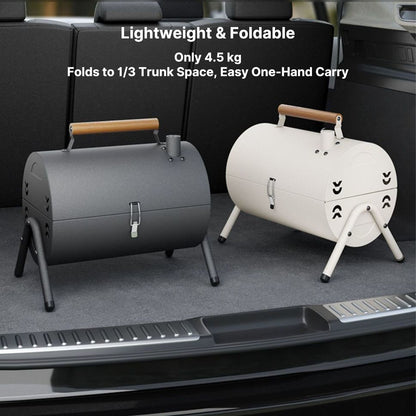 Portable Folding Charcoal Grill – 3-5 People Dual-Zone Roasting for Camping & Picnics