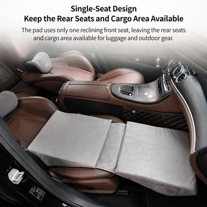 No-Inflation Car Front Seat Sleeping Pad – 1-Seat Leveling Pad for Naps | Traverseon