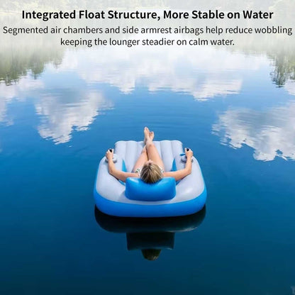 Motorized Pool Lounger – 250 lb Dual-Motor Inflatable Float | Traverseon