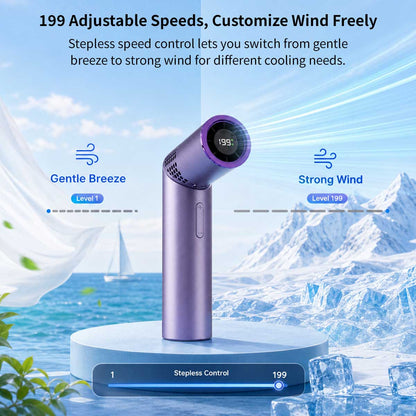 Portable Handheld Fan – 3000mAh 199-Speed Lipstick Mini Fan | Traverseon