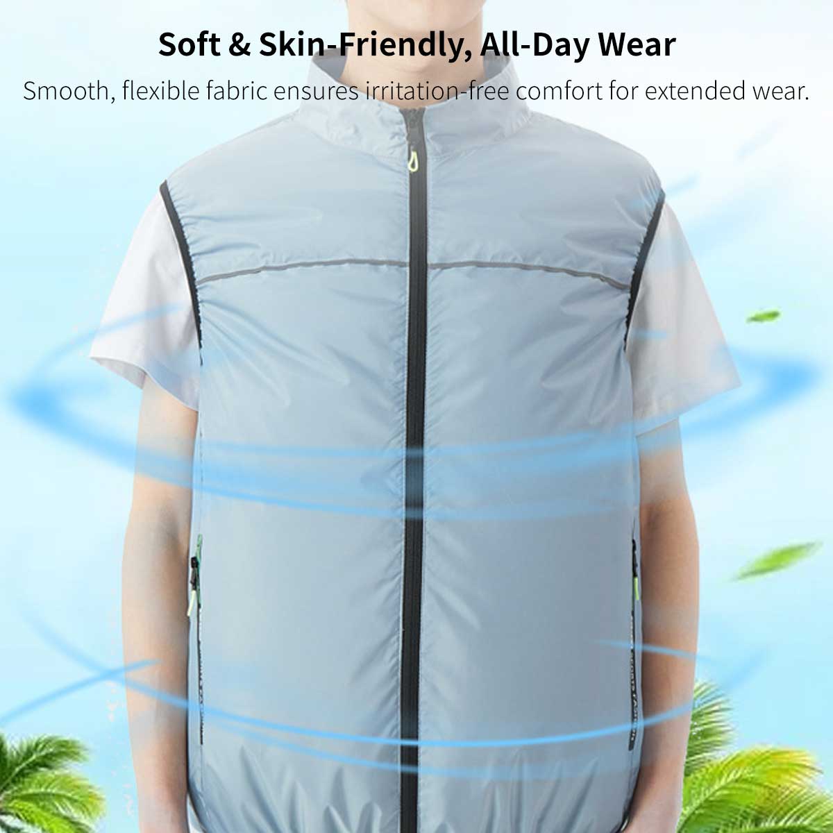 Cooling Fan Vest – USB Dual Fan Outdoor Work Cooling Gear | Traverseon