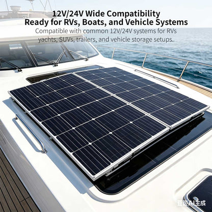 Semi-Flexible Solar Panel – 100W-200W IP67 RV Marine Charger | Traverseon