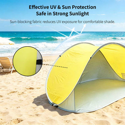 Pop-Up Beach Tent – Instant Setup UV Protection Sun Shelter | Traverseon