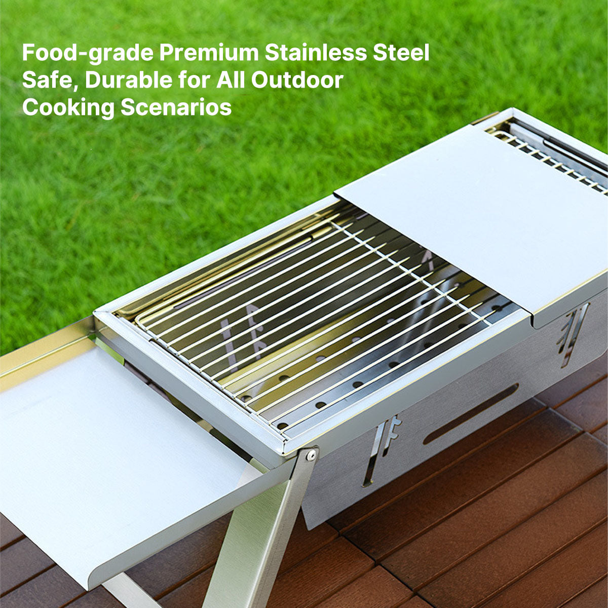 Portable Charcoal BBQ – 2cm Ultra-Thin Foldable for 3-6 People | Traverseon