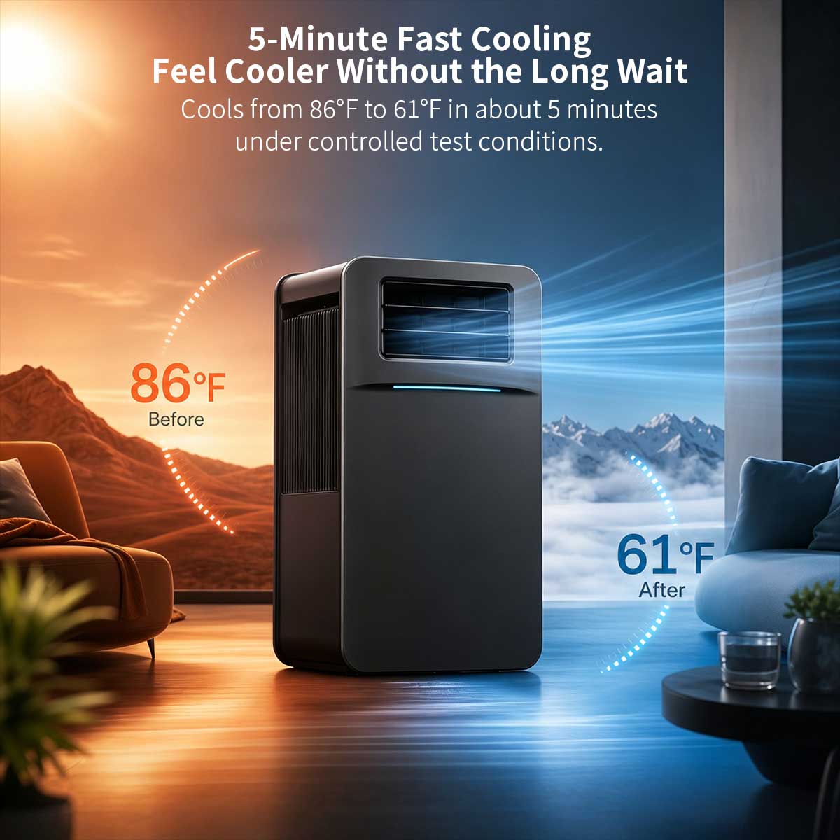 6100 BTU Portable Air Conditioner – 110V Camping RV AC | Traverseon