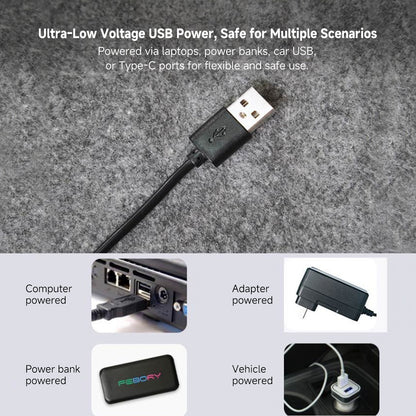 USB Rapid-Heating Electric Blanket – 3-Zone Low-Voltage Warmth Anywhere | Traverseon