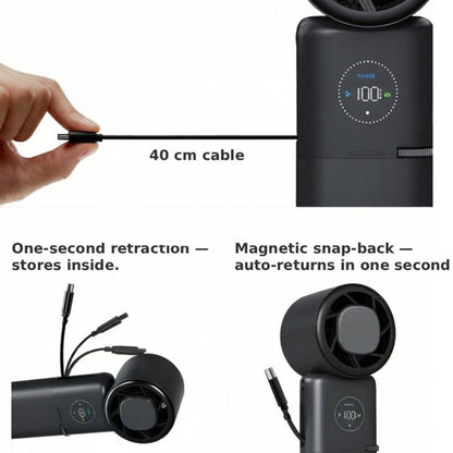 TEC Cooling Handheld Fan – Low-Noise 9000mAh Fan with Power Bank | Traverseon