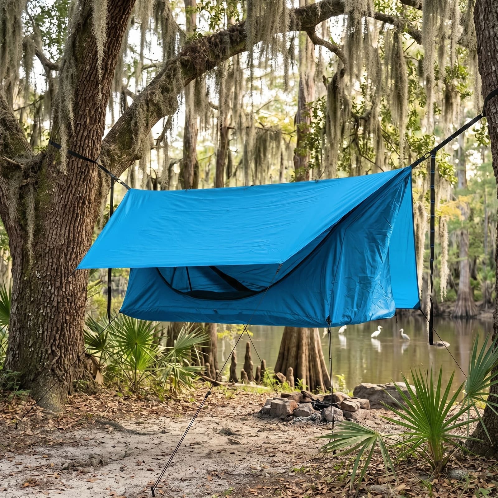 Anti-Mosquito Camping Hammock – 440 lb, 3000 mm Rain Tarp | Traverseon