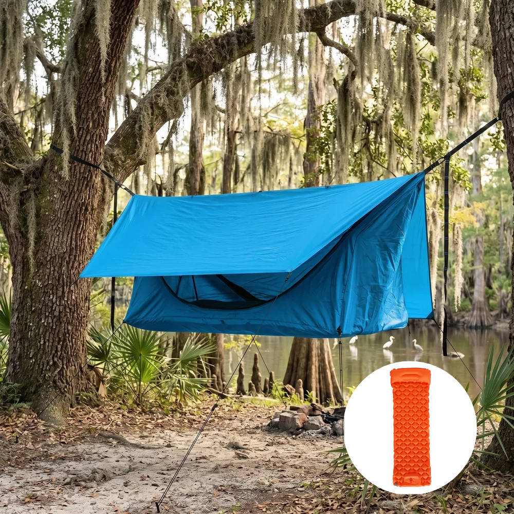 Anti-Mosquito Camping Hammock – 440 lb, 3000 mm Rain Tarp | Traverseon