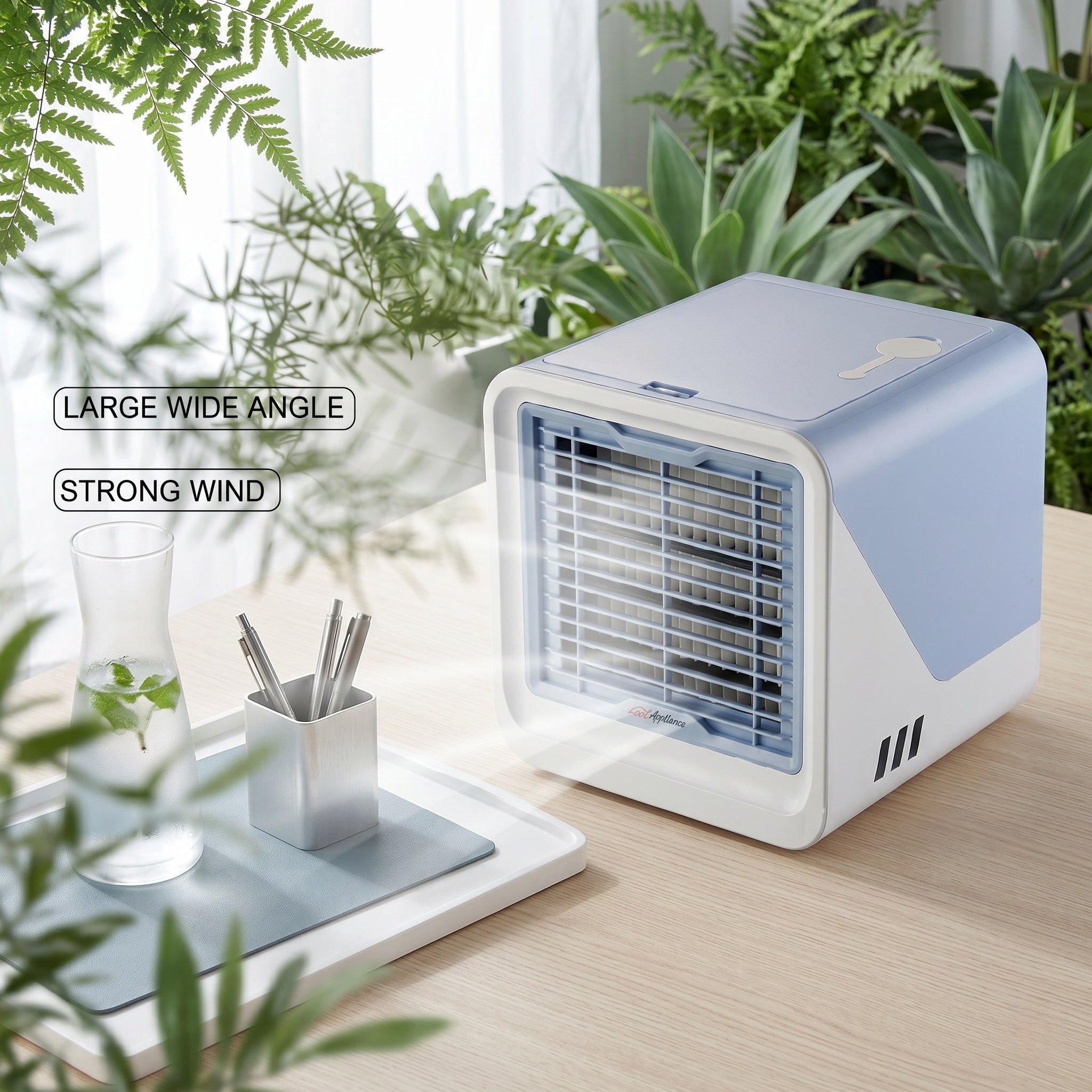 Mini Air Conditioner Fan – USB Portable Evaporative Cooler with Night Light | Traverseon