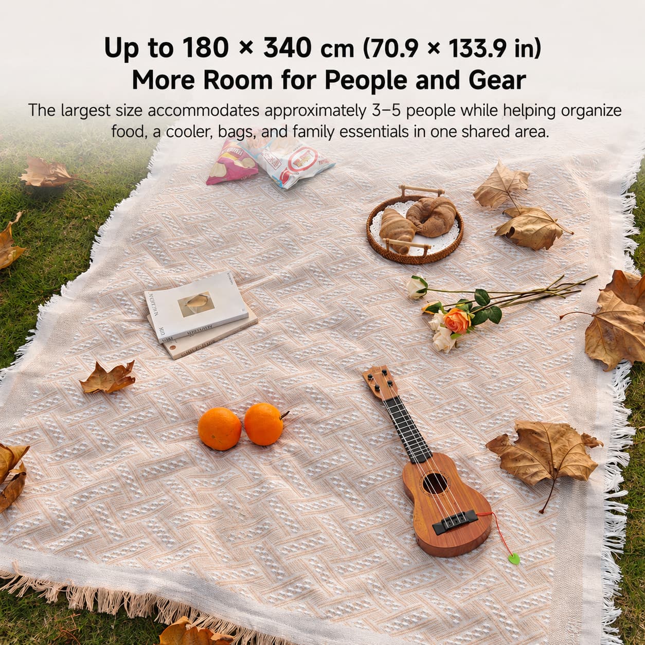 3-Season Woven Picnic Blanket – 9 Sizes for Indoor-Outdoor Use | Traverseon