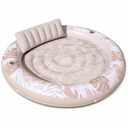 Inflatable Tanning Pool Lounger – 190 cm (75 in) 2-in-1 Pool Float | Traverseon
