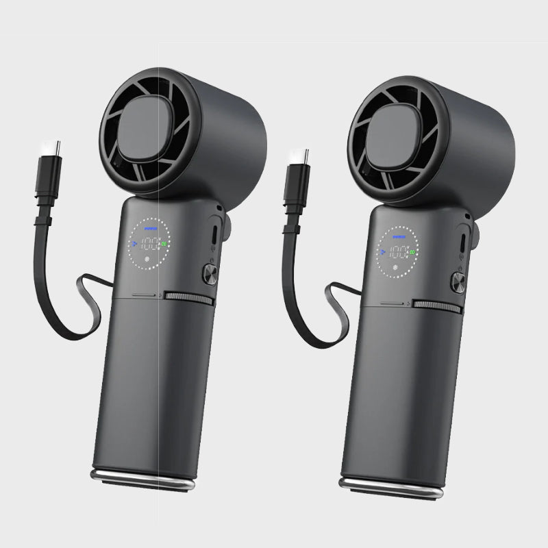 TEC Cooling Handheld Fan – Low-Noise 9000mAh Fan with Power Bank | Traverseon