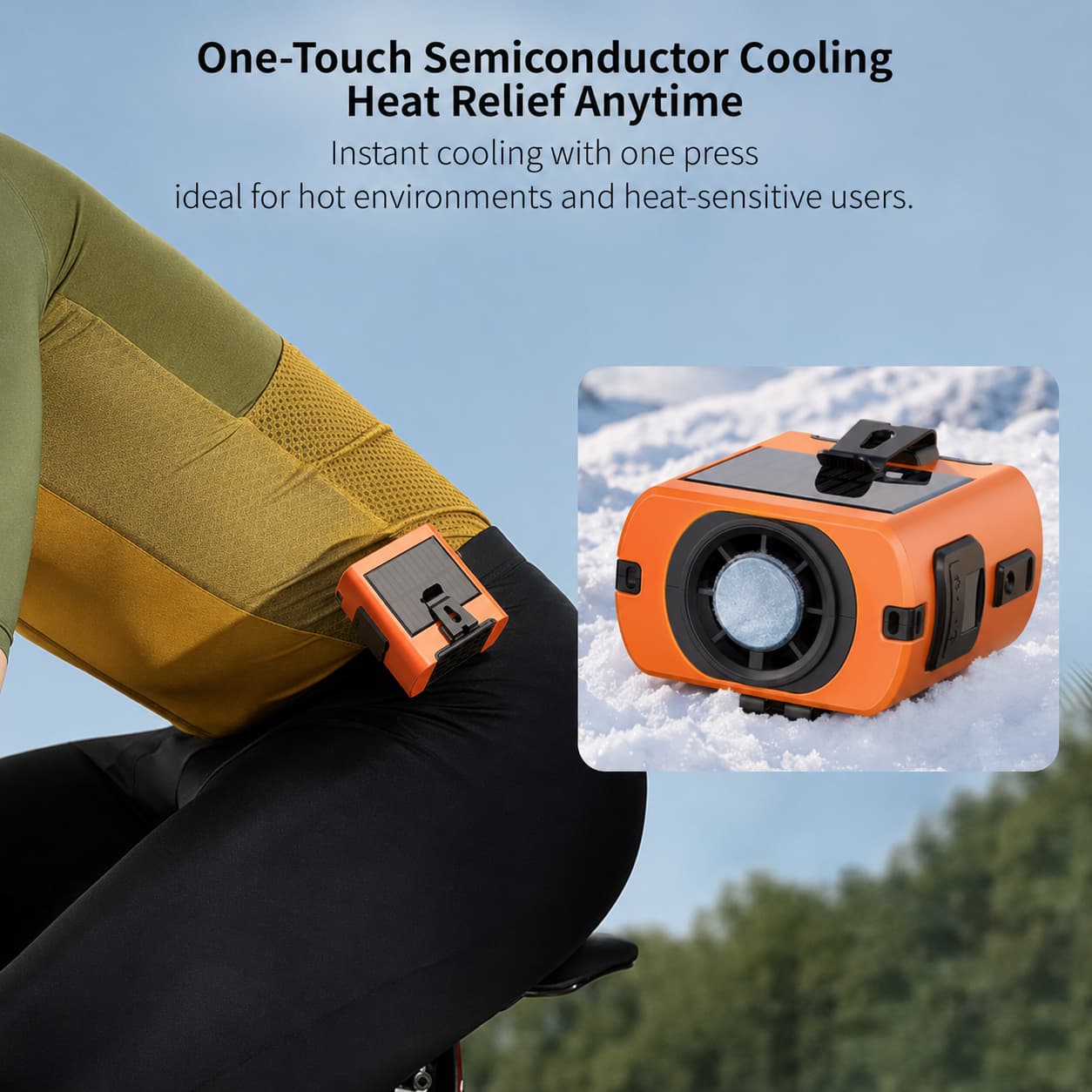 Solar Recharge Waist Fan – 8000mAh TEC Cooling Fan | Traverseon