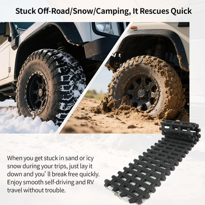 Car Traction Mat – 10-Ton Load, Tool-Free Recovery , Multi-Size for Car/Truck/SUV/RV Camping | Traverseon