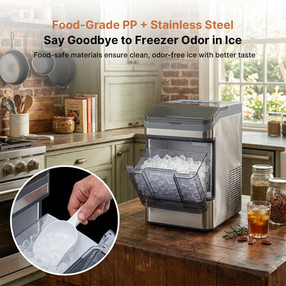 Countertop Ice Maker – 37Lbs 6Min Ice Auto-Clean Portable RV Camping | Traverseon