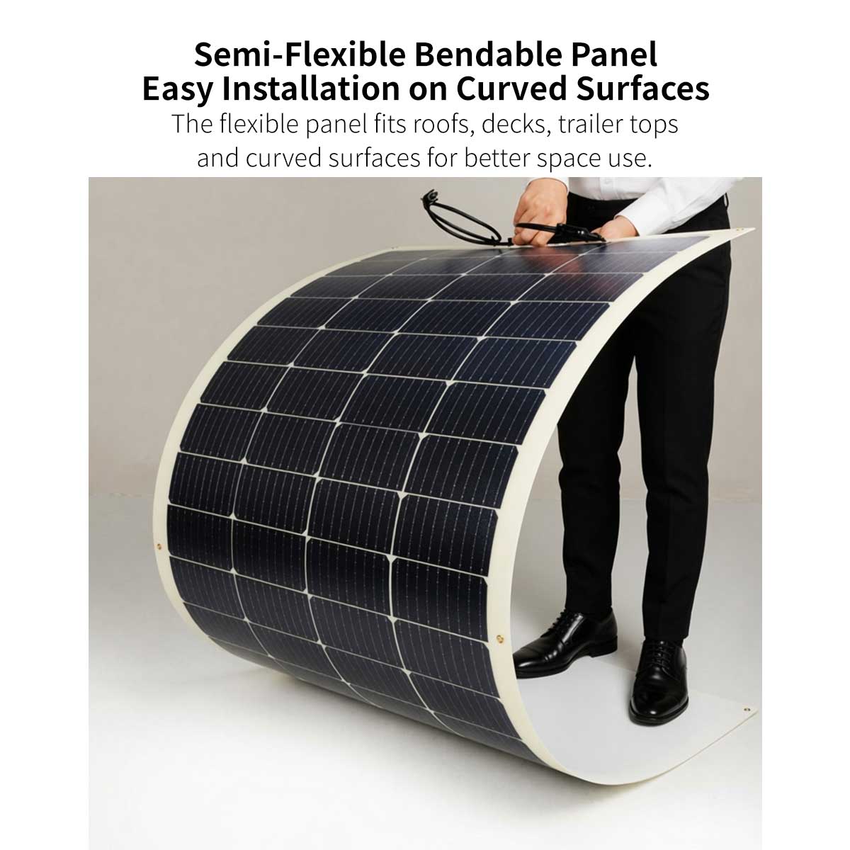 Semi-Flexible Solar Panel – 100W-200W IP67 RV Marine Charger | Traverseon
