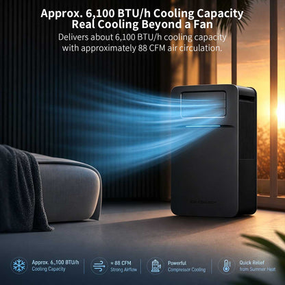 6100 BTU Portable Air Conditioner – 110V Camping RV AC | Traverseon