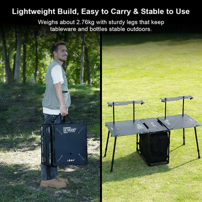 Camping Table – Folding Portable 30L Skeleton Tactical Bag 2-in-1 Outdoor | Traverseon