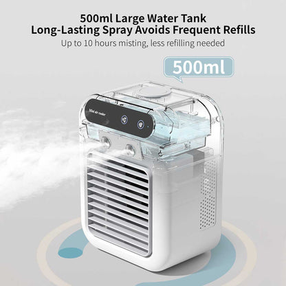 Desktop Evaporative Air Cooler – USB Mist Cooling Fan with Humidifier | Traverseon