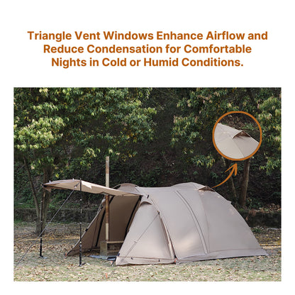 All-Season Family Hot Camping Tent with Stove Jack