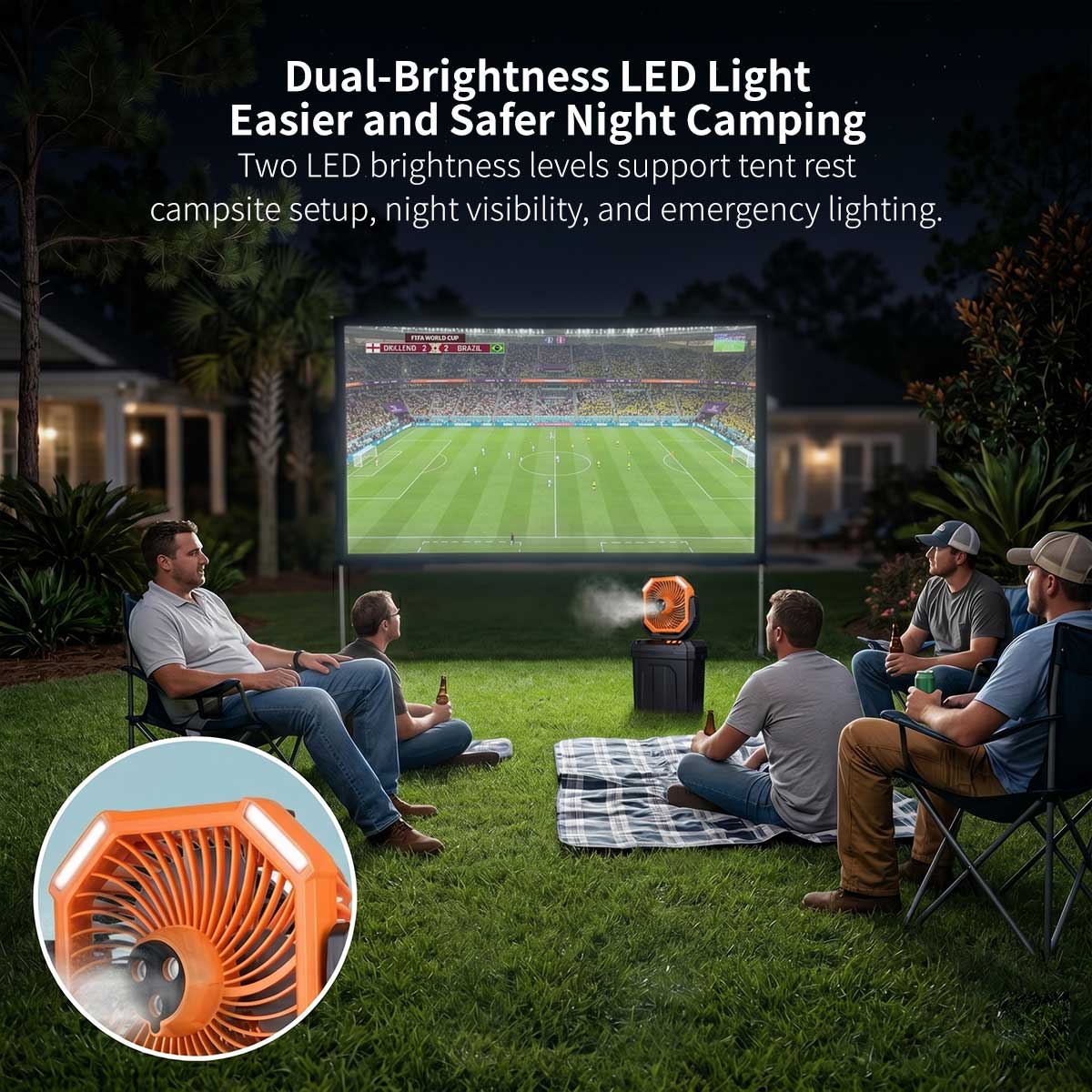 Misting Camping Fan – 40000mAh LED Fan & Power Bank | Traverseon