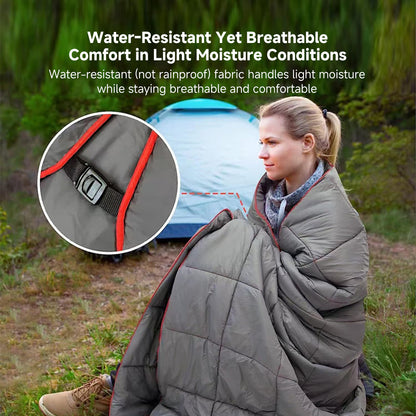 Camping Blanket – Ultralight 79x55 in Wearable Water-Resistant Outdoor | Traverseon