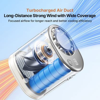 Portable TEC Cooling Fan – 2000mAh 199Stepless Strong Wind Outdoor Jobsite Waist Wear | Traverseon