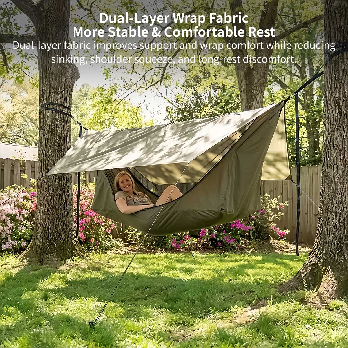Anti-Mosquito Camping Hammock – 440 lb, 3000 mm Rain Tarp | Traverseon