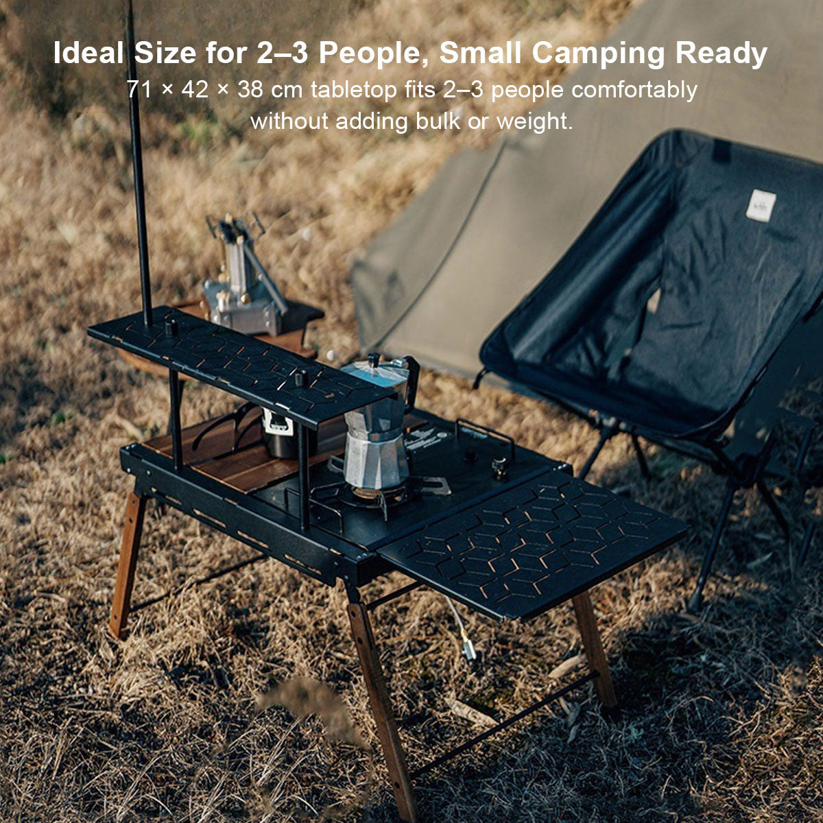 Lightweight IGT-Compatible Aluminum Camping Table, Foldable & Stove-Ready