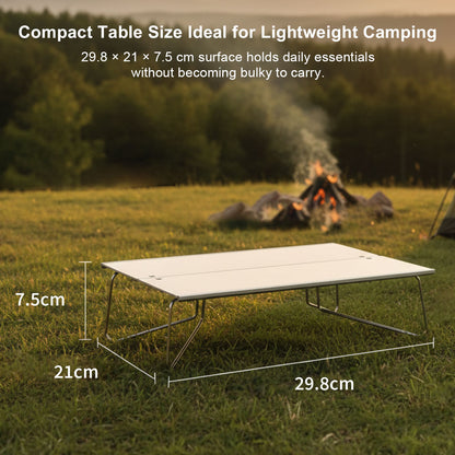 A4-Size Ultra-Light Foldable Aluminum Outdoor Table – Compact Camp Side Table | Traverseon