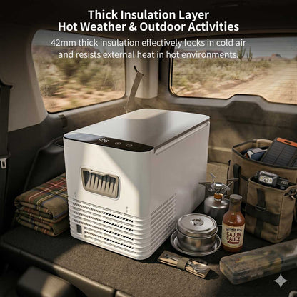 Compressor Car Refrigerator – -18°C Portable Freezer Cooler for Car, RV & Camping | Traverseon