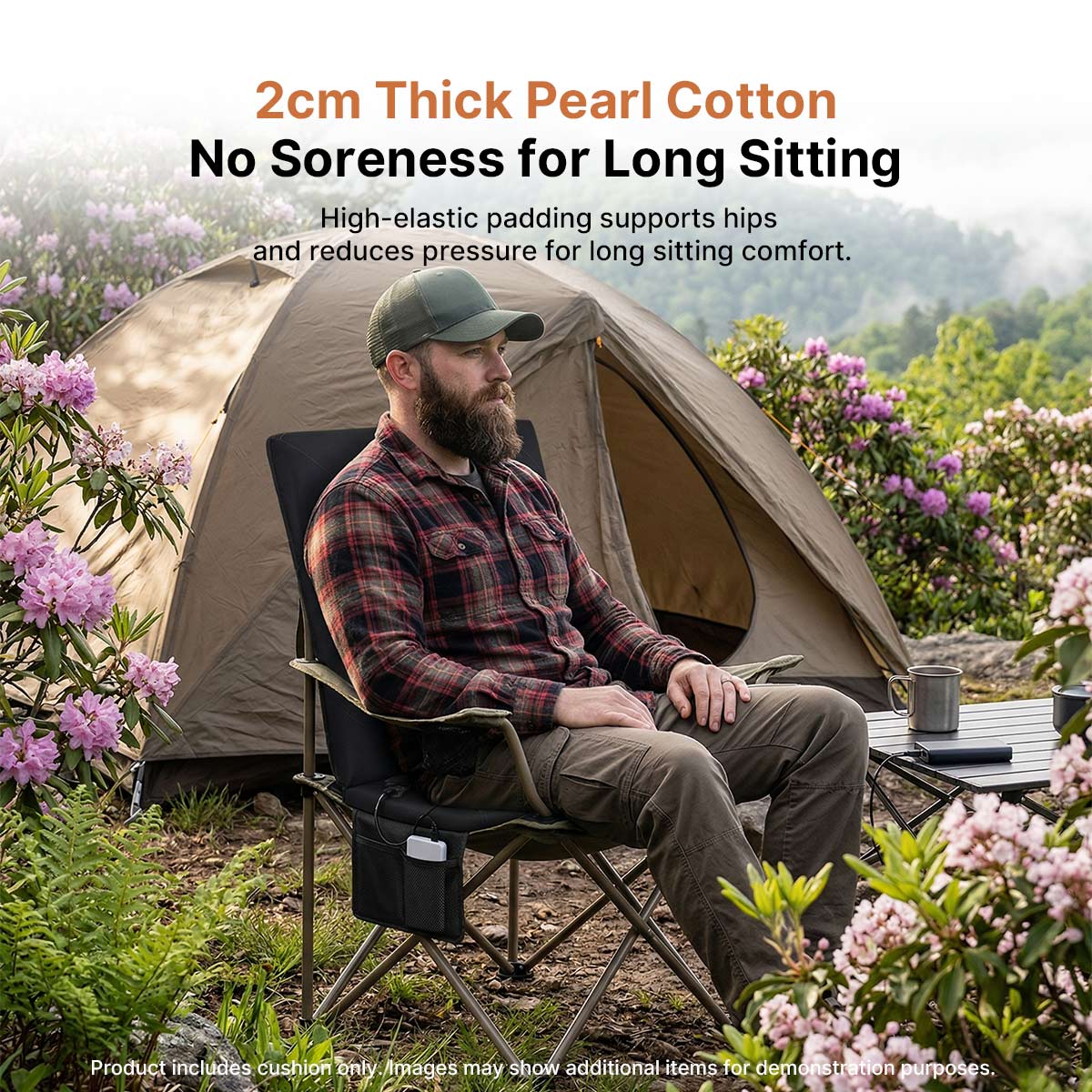 Heated Seat Cushion – All-Season 3 Gear Foldable for Camping Fishing Hiking | Traverseon